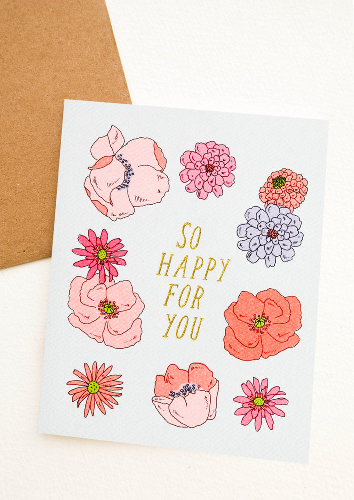 Neon Floral So Happy For You Card by Hartland Brooklyn | LEIF