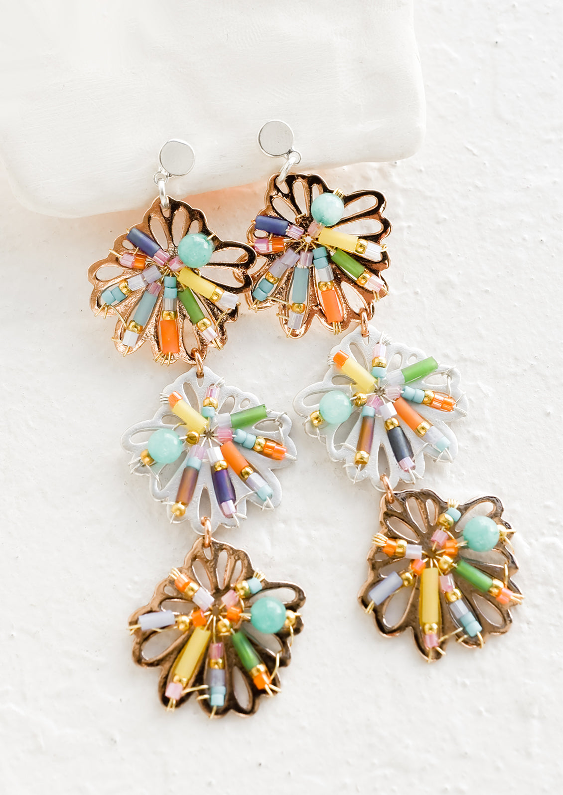 Inez Beaded Floral Earrings