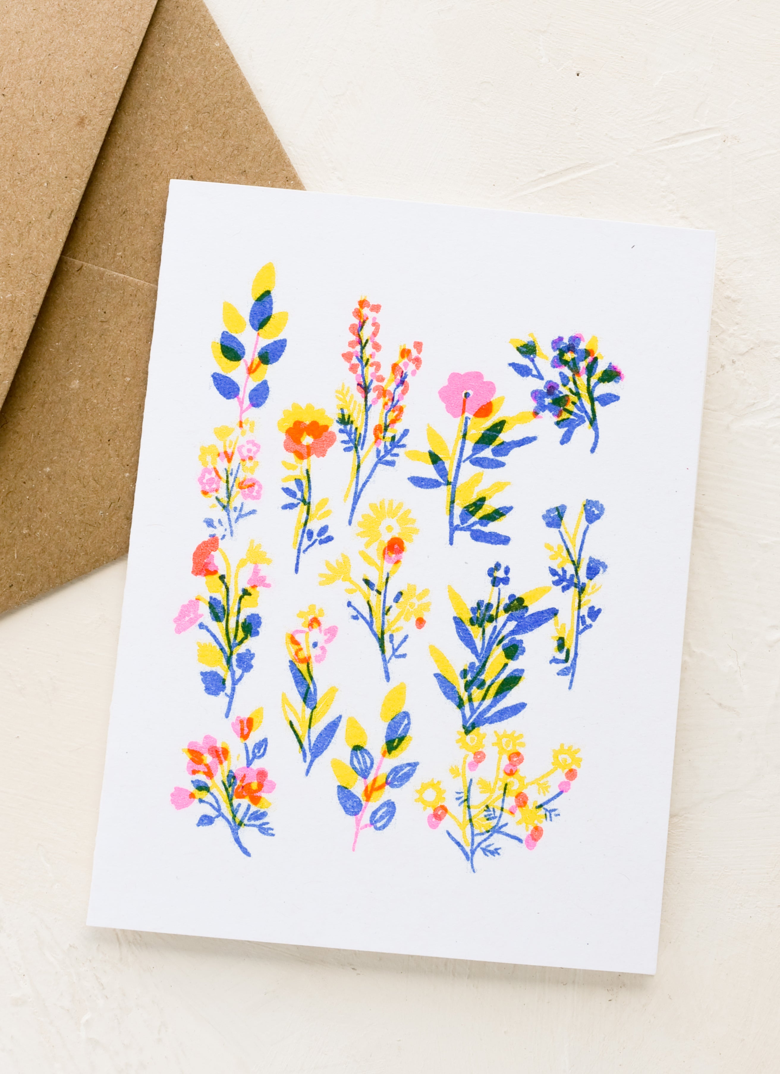 Risograph Blooms Card