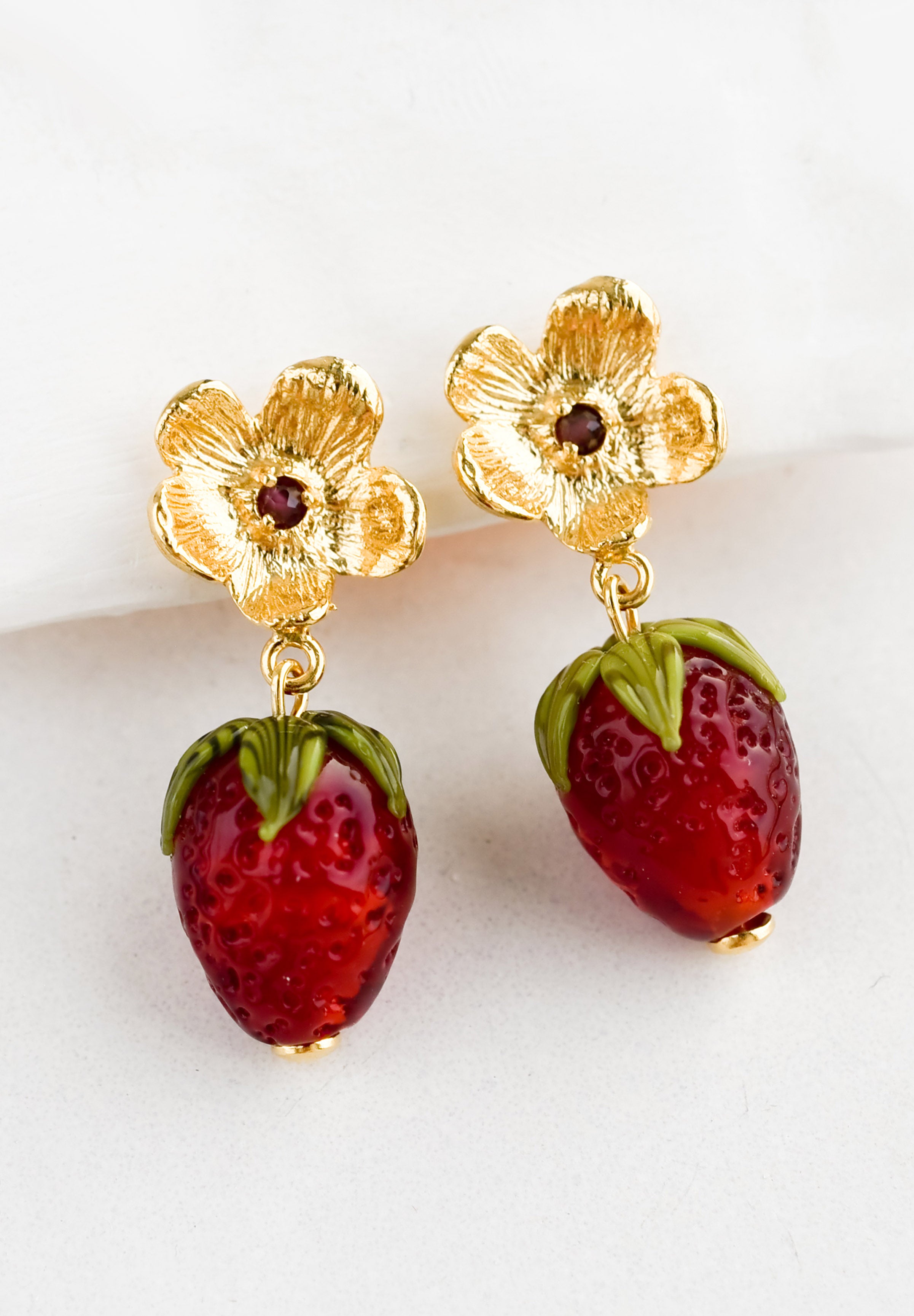 Wild Strawberry Earrings