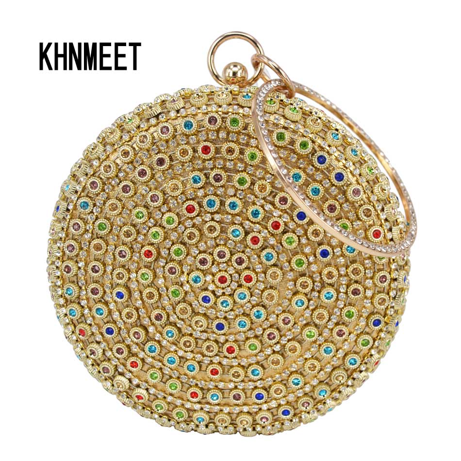 circular clutch bag