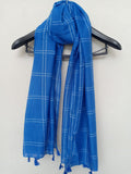 Blue Scarf with print