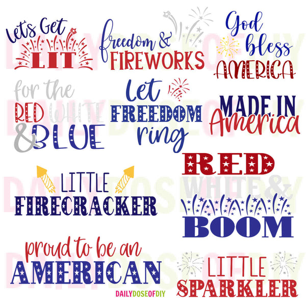 Download 4th Of July America Svg Bundle Of 12 For Cricut Or Silhouette Daily Dose Of Diy