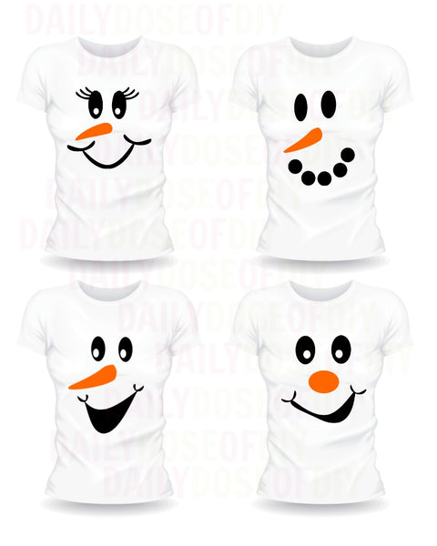 Download Snowman Faces SVG Set of Four - Daily Dose of DIY