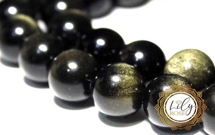 gold sheen obsidian stone meaning