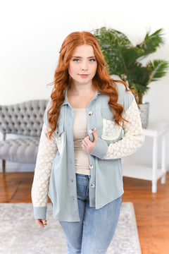 Kristen Lace-Sleeve Shacket