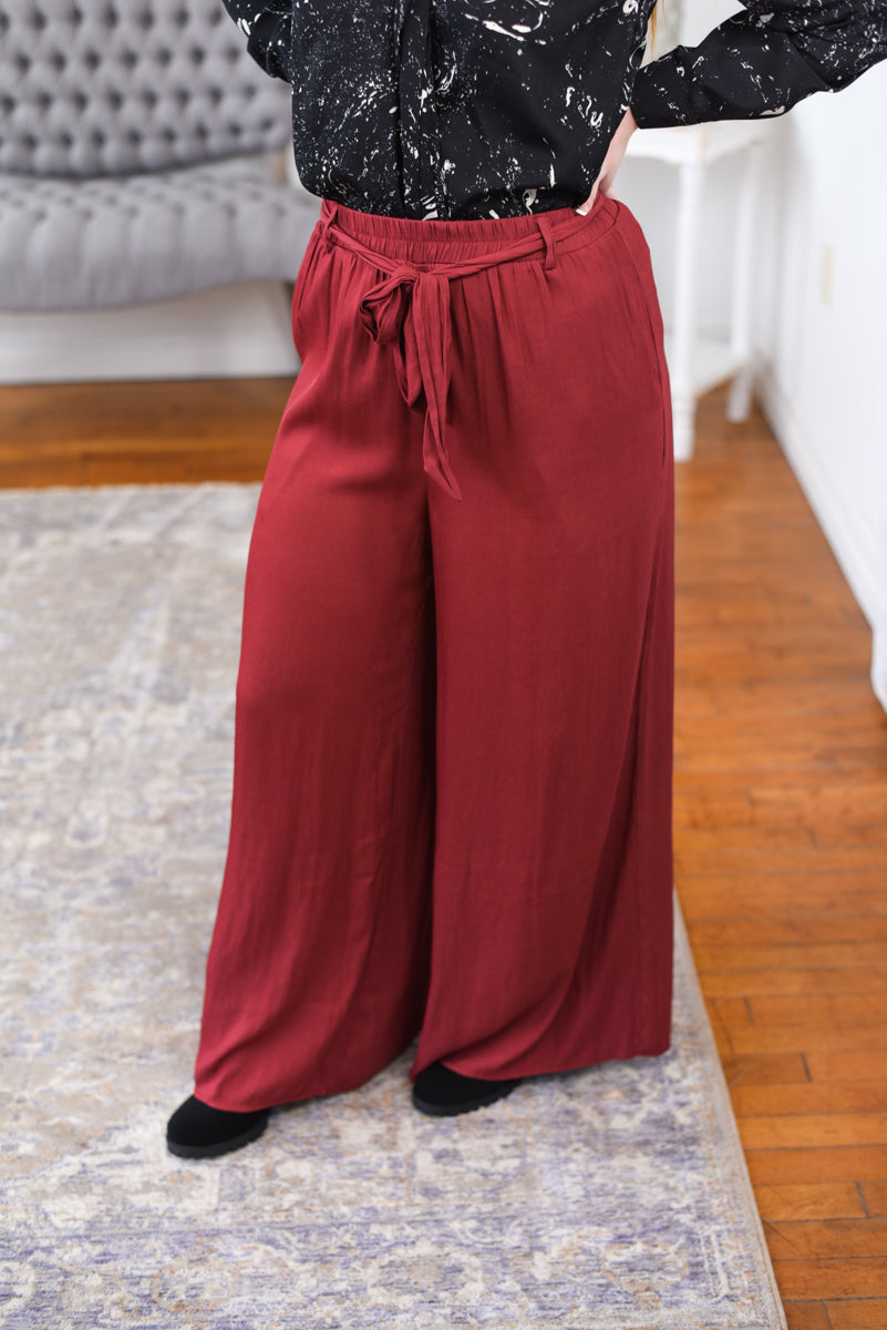 Mona Wide-Leg Pants - Olive Rose Boutique