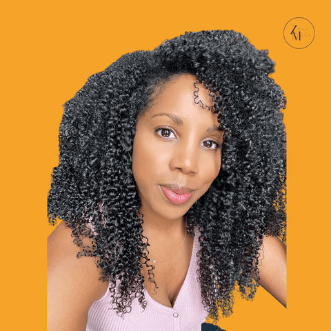 extensions à clips kinky curly ondulé cheveux naturels zolimiss