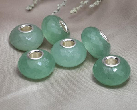 Lenora Dame Raw Materials Light Green Lucite Faceted Large Beads