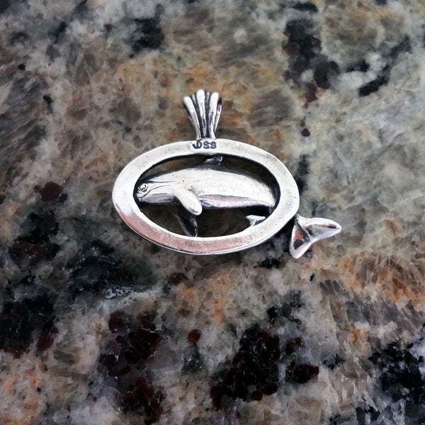 Dolphin pendant charm Ocean sea jewelry silver 14k gold Handmade USA ...