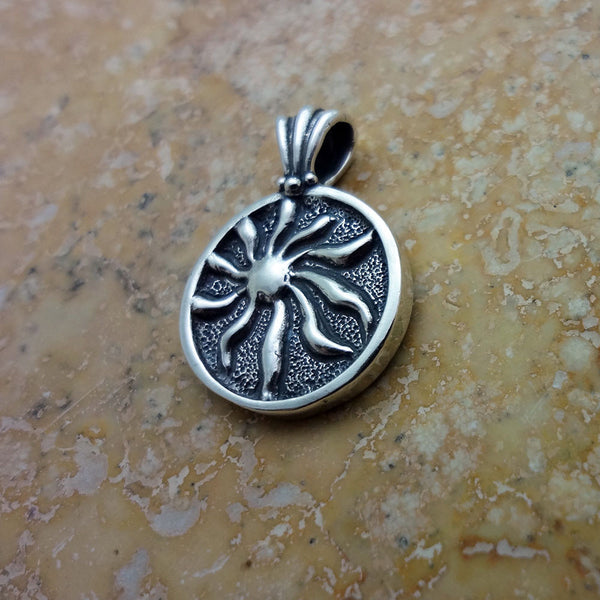 Sunshine Pendant charm silver 14k gold 3D handmade USA nature jewelry ...