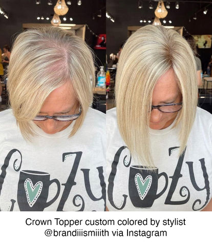 Hidden crown hair extensions crown topper brandiii smiiith instagram blonde