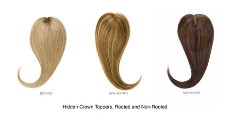Hidden crown hair extensions toppers rooted non rooted