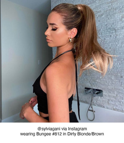 Sylvia gani instagram hidden crown hair bungee ponytail extensions Y2K hair