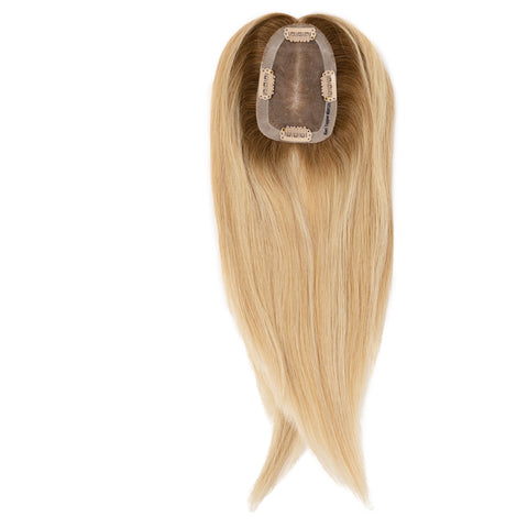 Vibrere destillation tyktflydende Crown Topper - Golden Beige Blonde - 2412 - Hidden Crown Hair Extensions