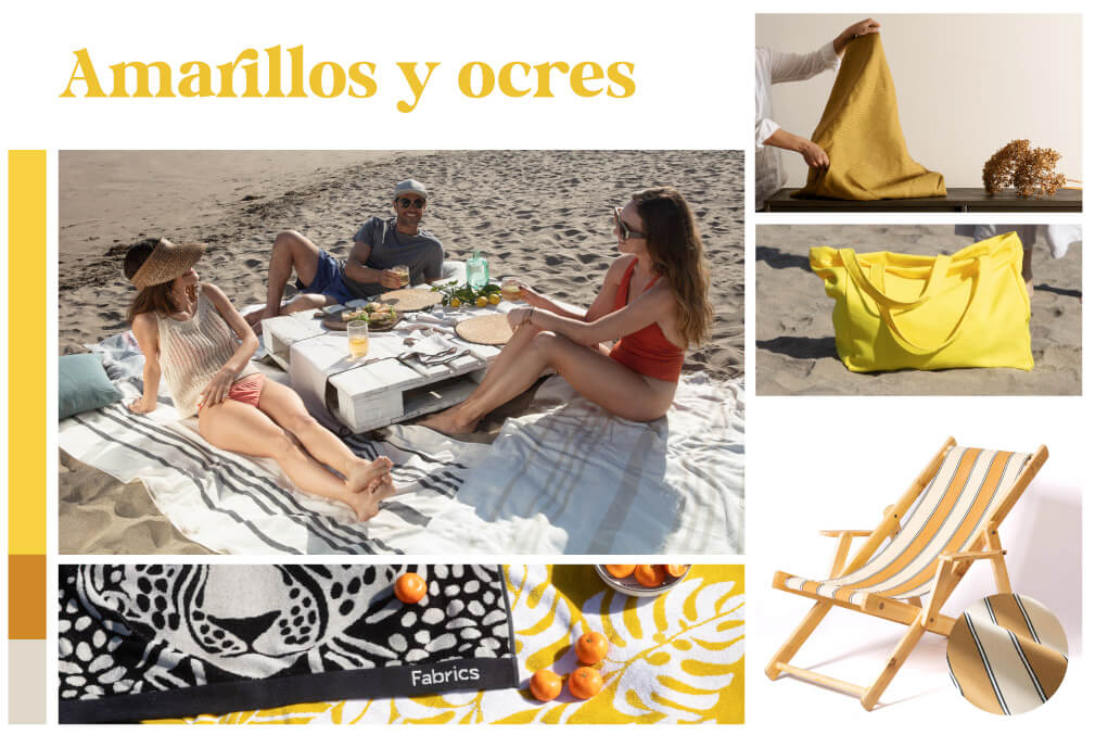 Paletas en tonos amarillos y ocres: