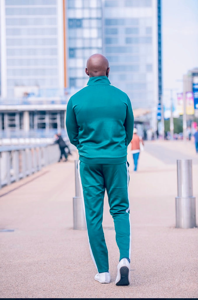 green white stripe tracksuit