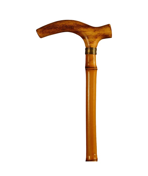 Bamboo Fritz Handle Walking Cane