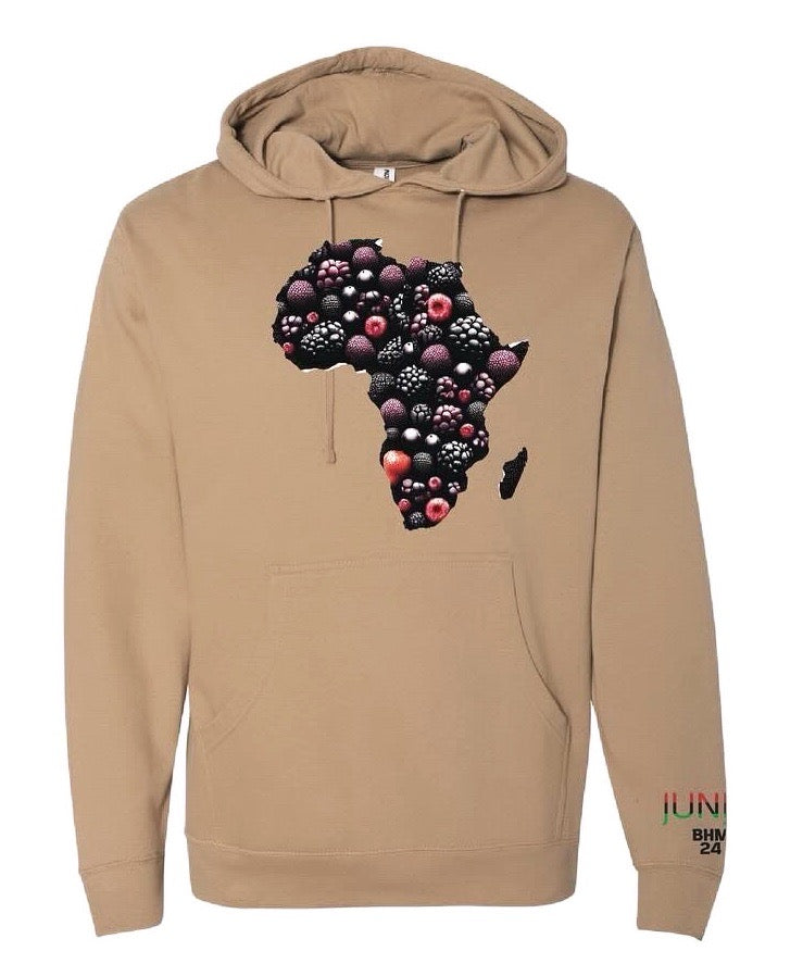 Blacker the Berry Sweeter the Juice - Black History Month Hoodie (Beige)