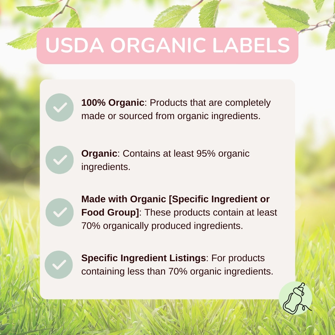 USDA Organic Labels - baby milk bar