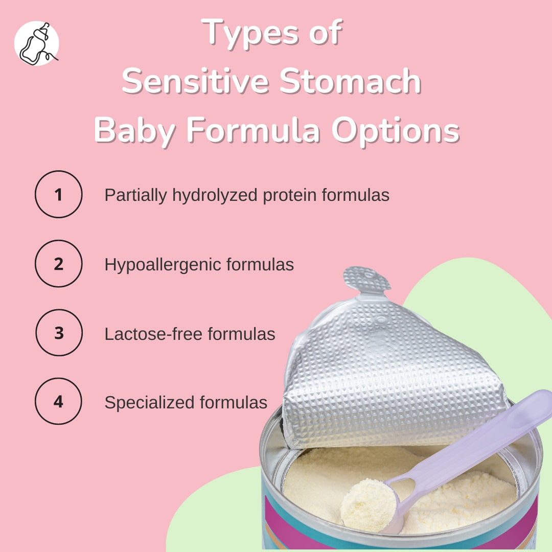 Types of Sensitive Stomach Baby Formula Options - Baby Milk Bar