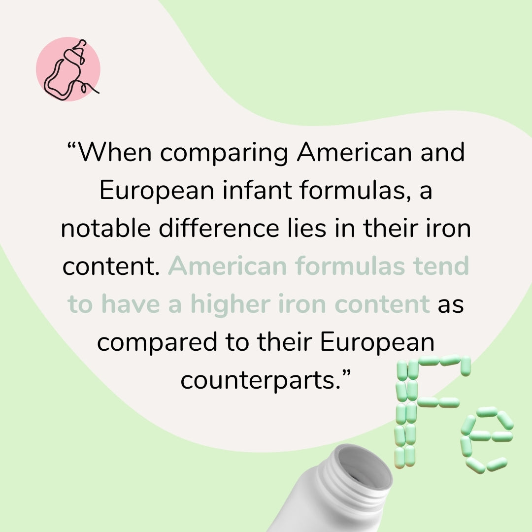 Iron Content Requirements in infant formula - baby milk bar