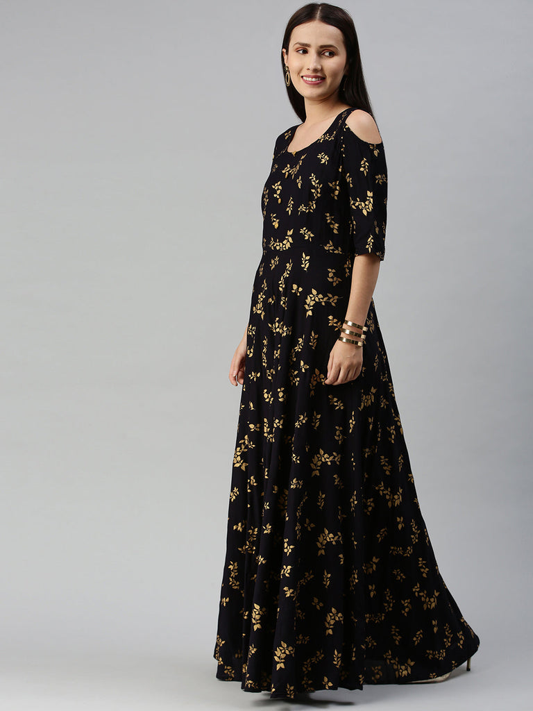 RFSS309 - Party wear floor length Gown. Heavy Real Mirror work on Yoke –  Amitha Fashions