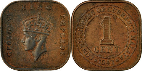 King George VI  1936- 1952 | Malayan Coins: