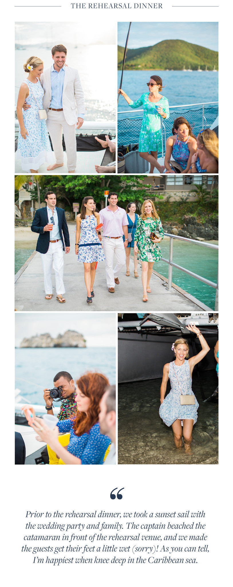 We chose Caneel Bay Resort on St. John as the venue  for its timeless beauty and understated charm. It’s pretty clear that we love blue, so the invitations and welcome bags echoed the soothing color!