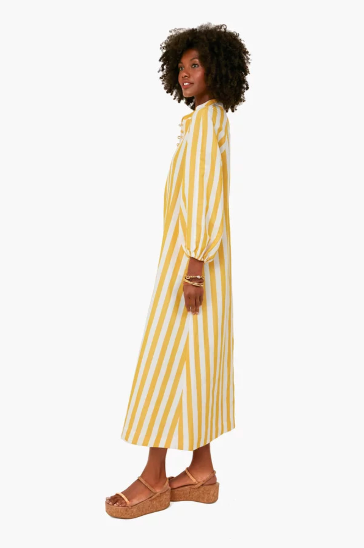 Marigold Stripe Maryse Caftan - UScoop product image