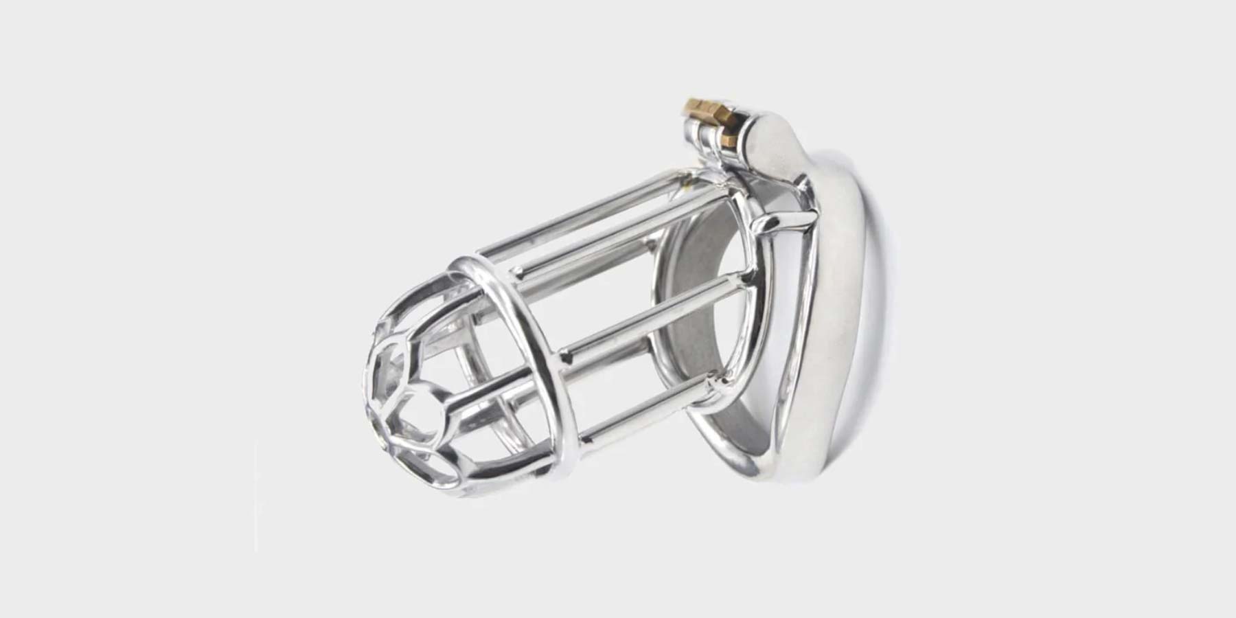 A metal chastity cage to wear during Locktober 2022