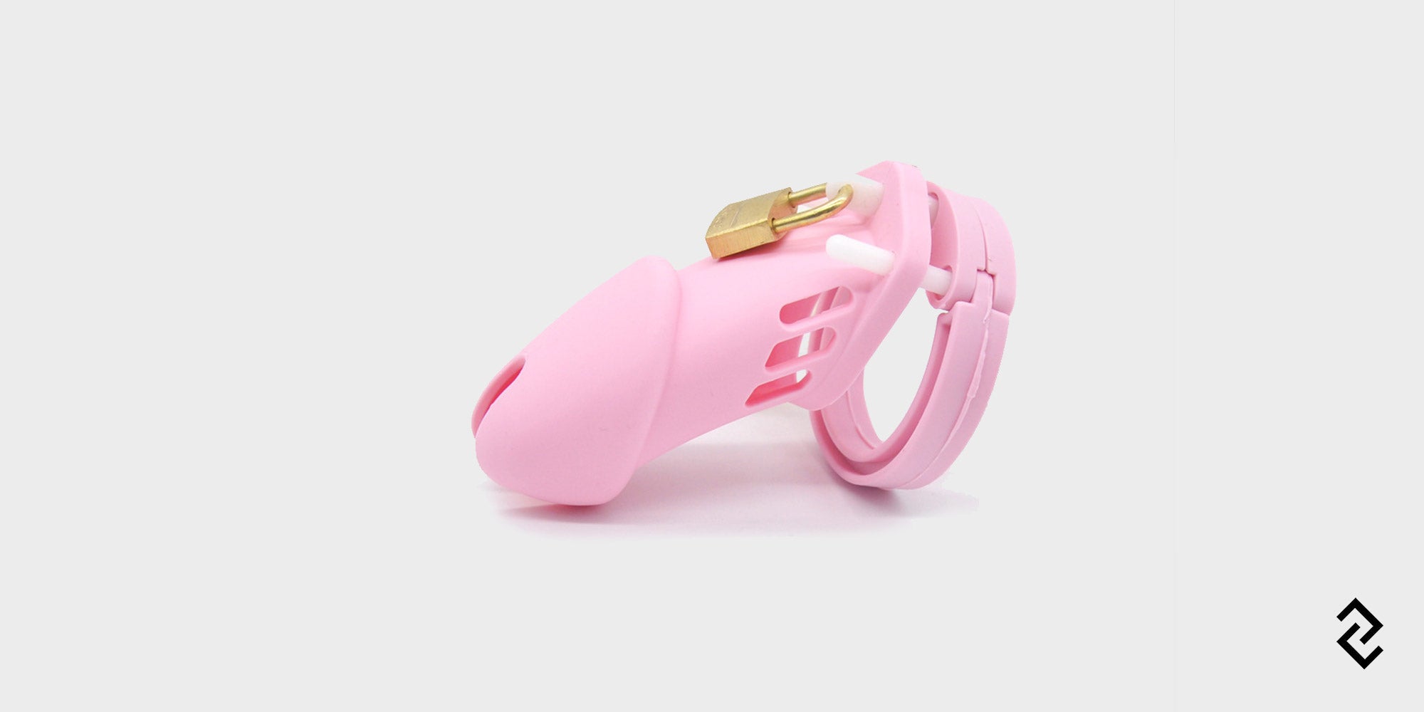cb6000 is a pink chastity cage made of soft silicone