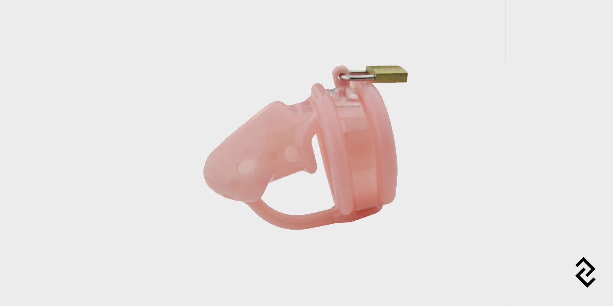 pink chastity cage with spikes inside.