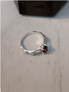 Garnet And Bone Sterling Ring Jewelry