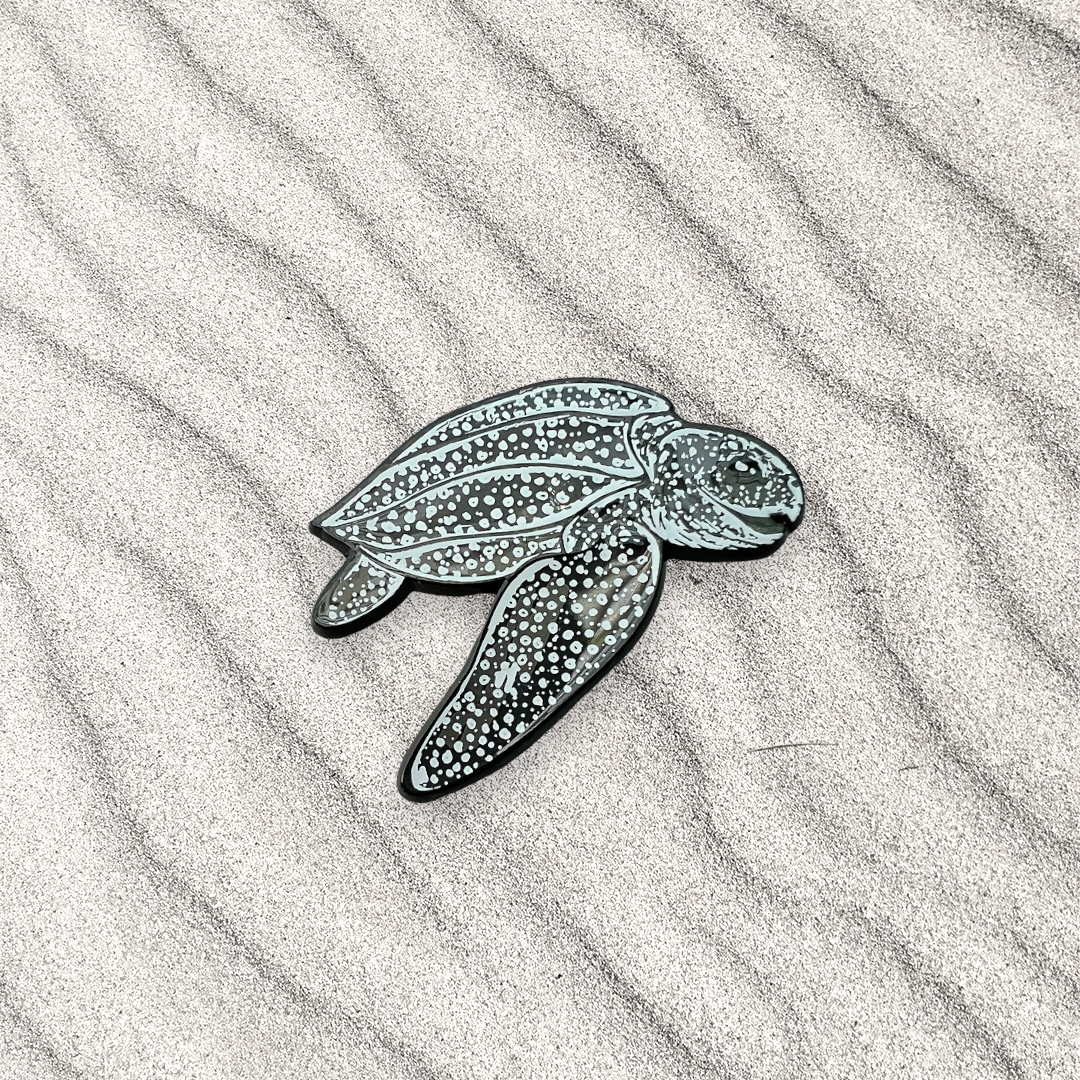 leatherback sea turtle enamel pin • donation item