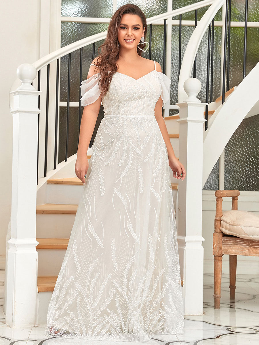 Deep V Neck A Line Off Shoulders Wholesale Wedding Dresses – Efashiongirl  Wholesale