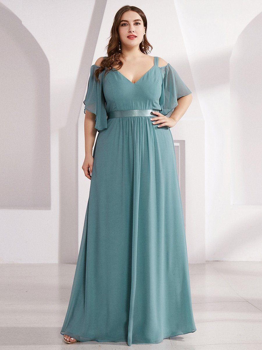 Plus Size Bridesmaid A-Line Off Shoulder Floor Length|E4wholesale Ever-Pretty Efashiongirl Wholesale