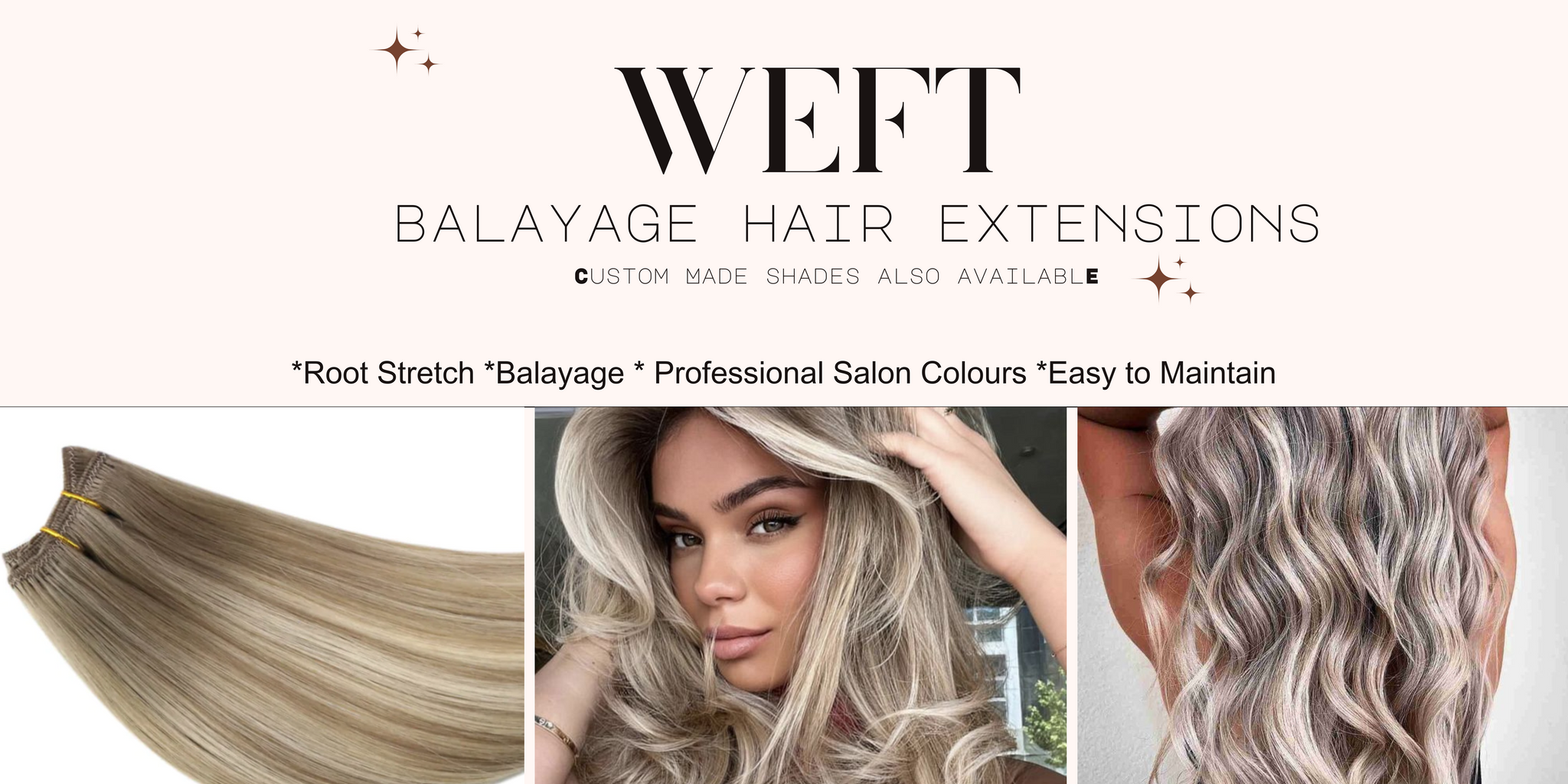 balayage weft hair extensions