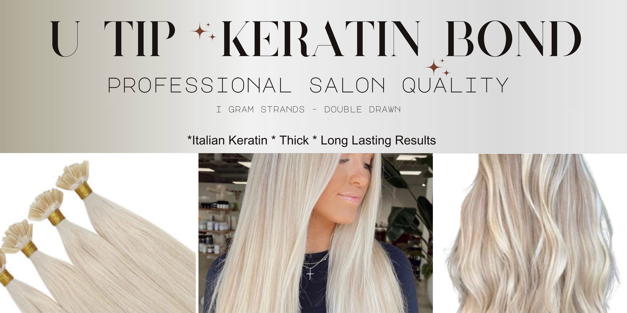 keratin bond nail tip remy hair extensions