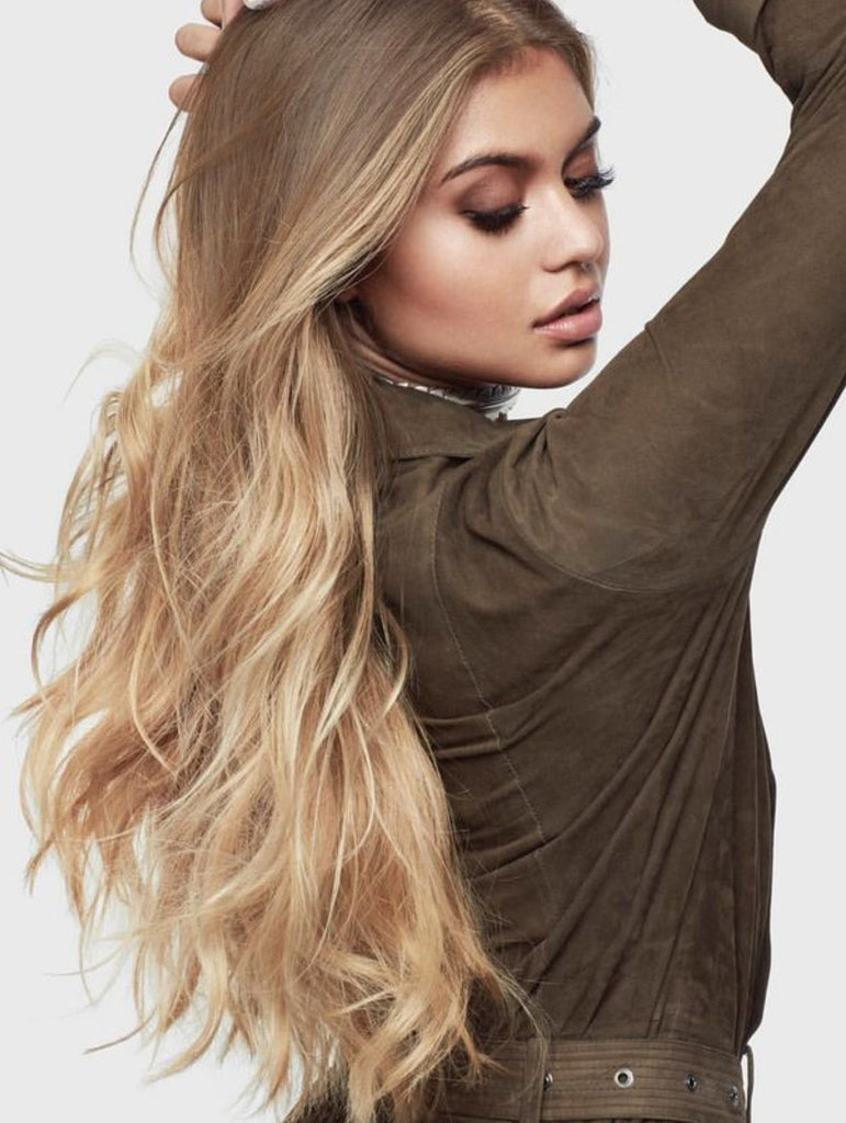 10 22 Ombre Weft Weave Light Brown Roots To Medium Blonde