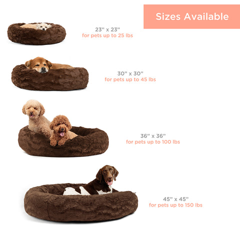 calming dog bed size guide