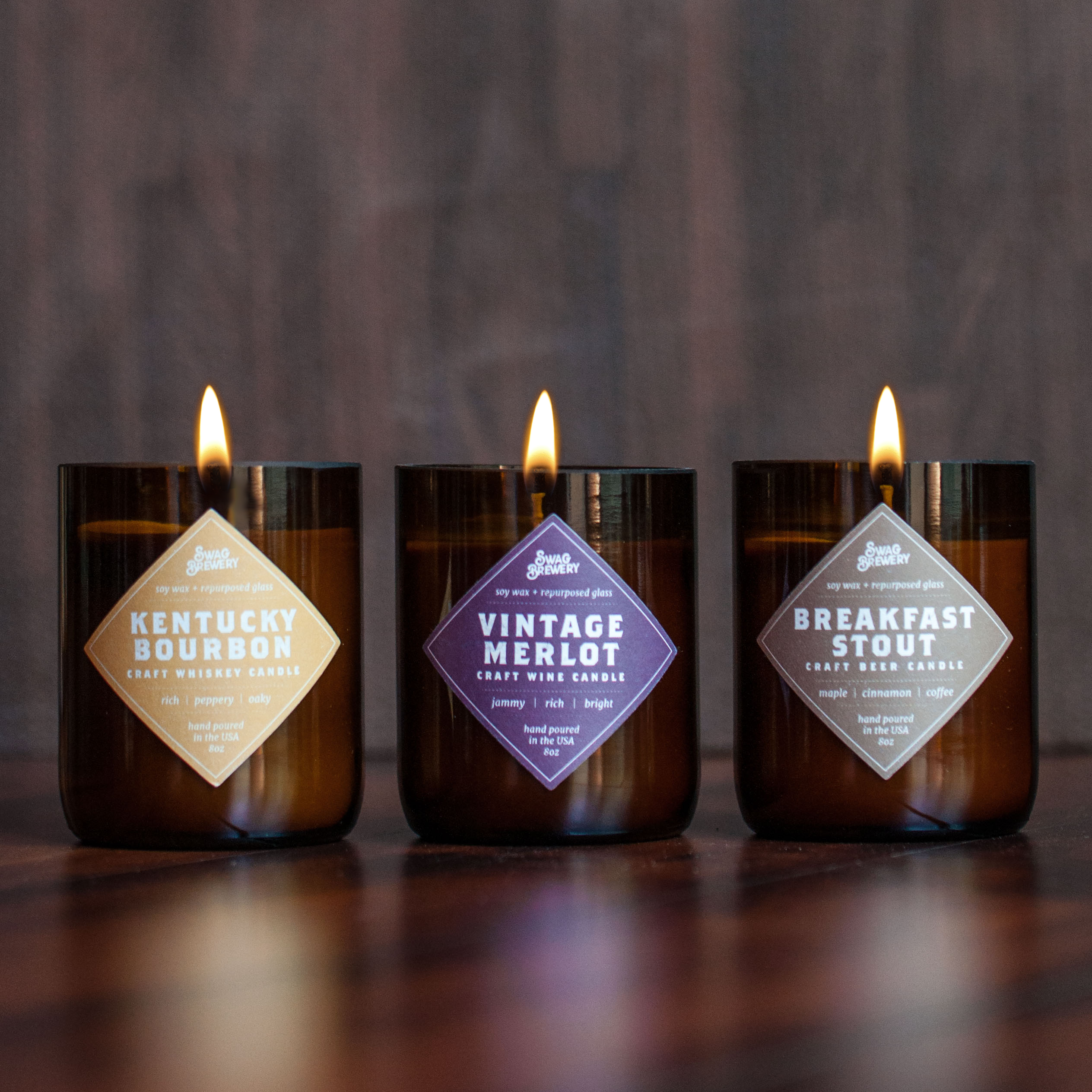Craft Beer candles - choose your bottle/scent - soy wax - hemp