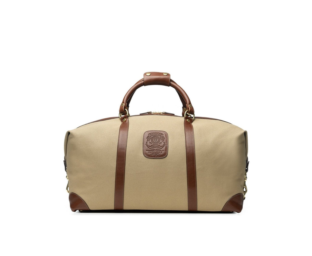 Cavalier II No. 97 | Khaki Twill -Vintage Chestnut Duffle Bag | Ghurka