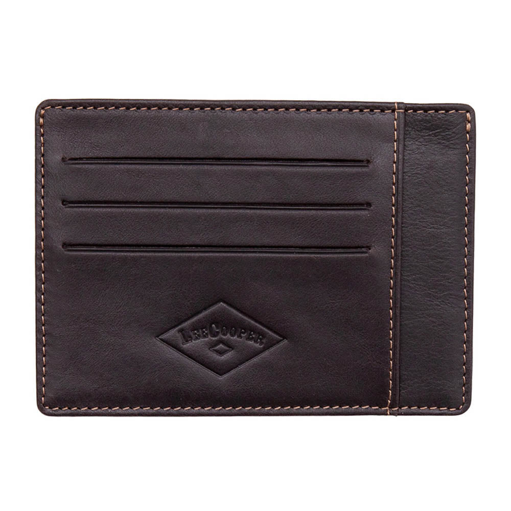 Port card barbati din piele naturala Lee Cooper EF-POB004 Negru