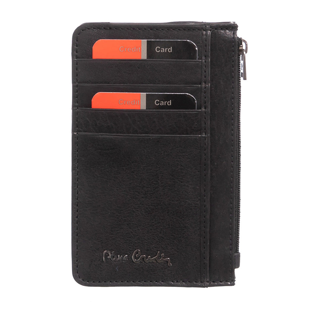 Pierre Cardin | Port card barbati din piele naturala GPB049, Negru