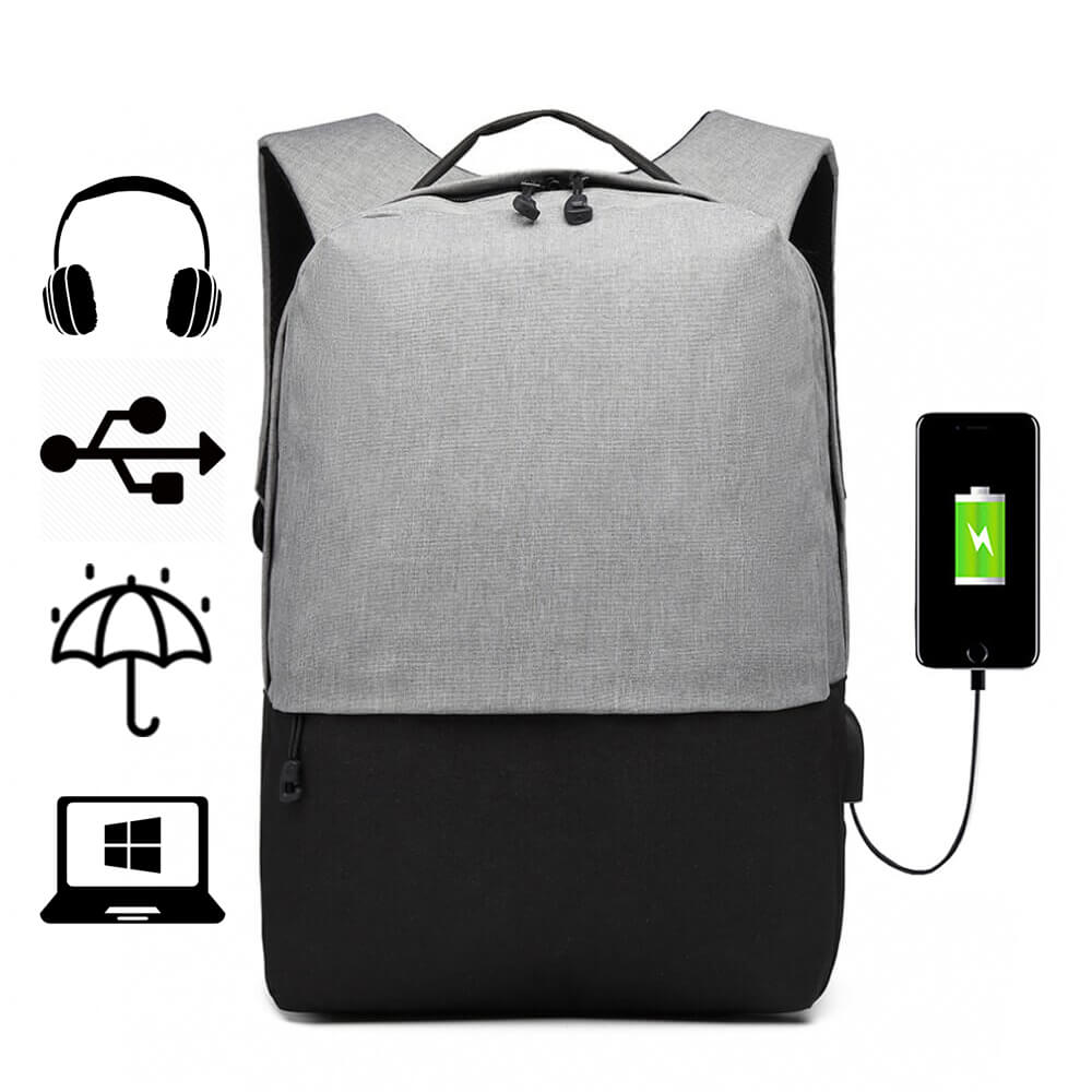 Rucsac barbati Smart laptop Axel Gri-Negru