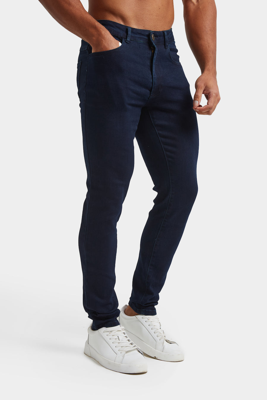 Athletic Fit Jeans in Mid Blue - TAILORED ATHLETE - USA