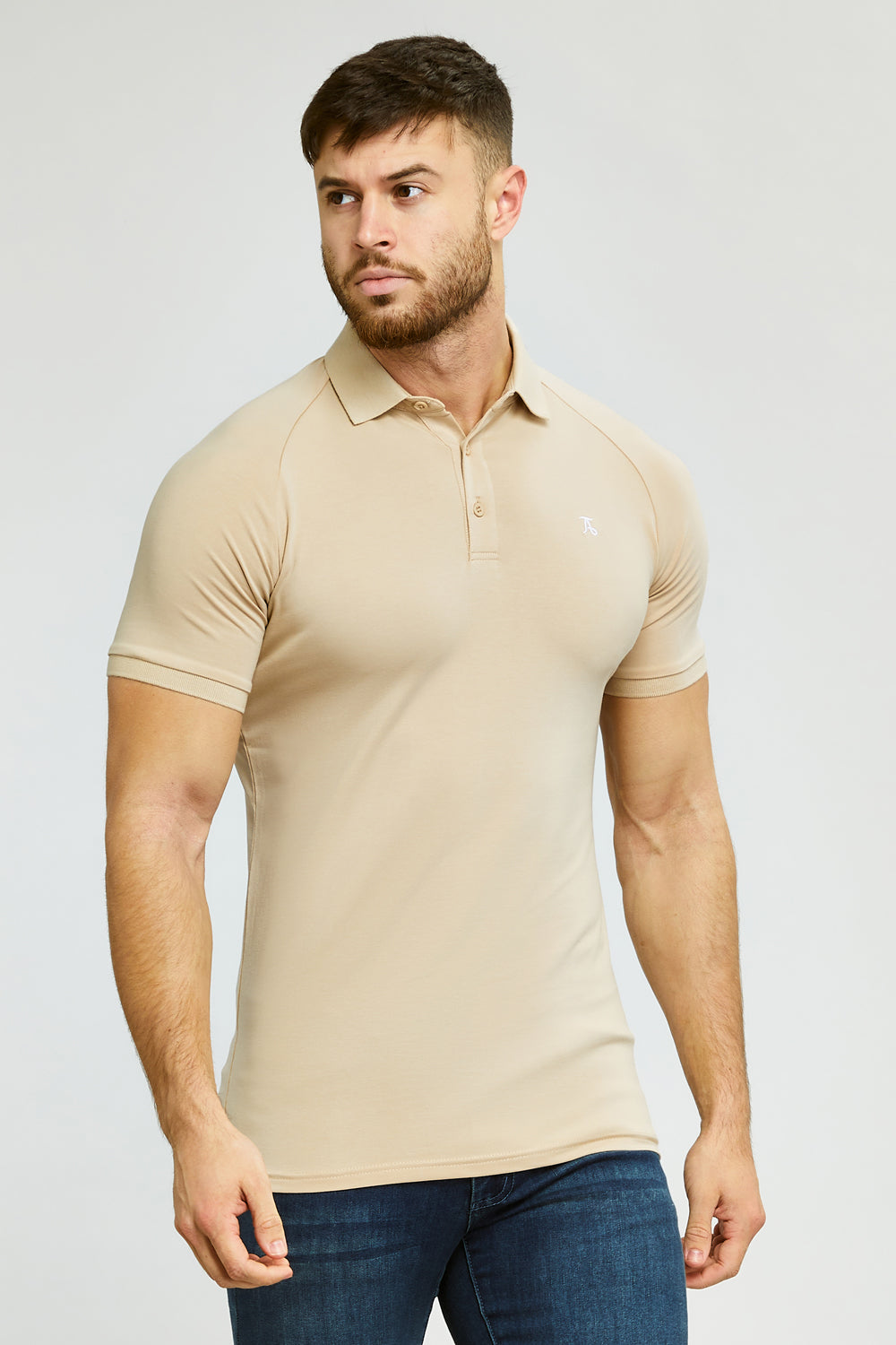 Athletic Fit Polo Shirt In Sandy Coast - TAILORED ATHLETE
