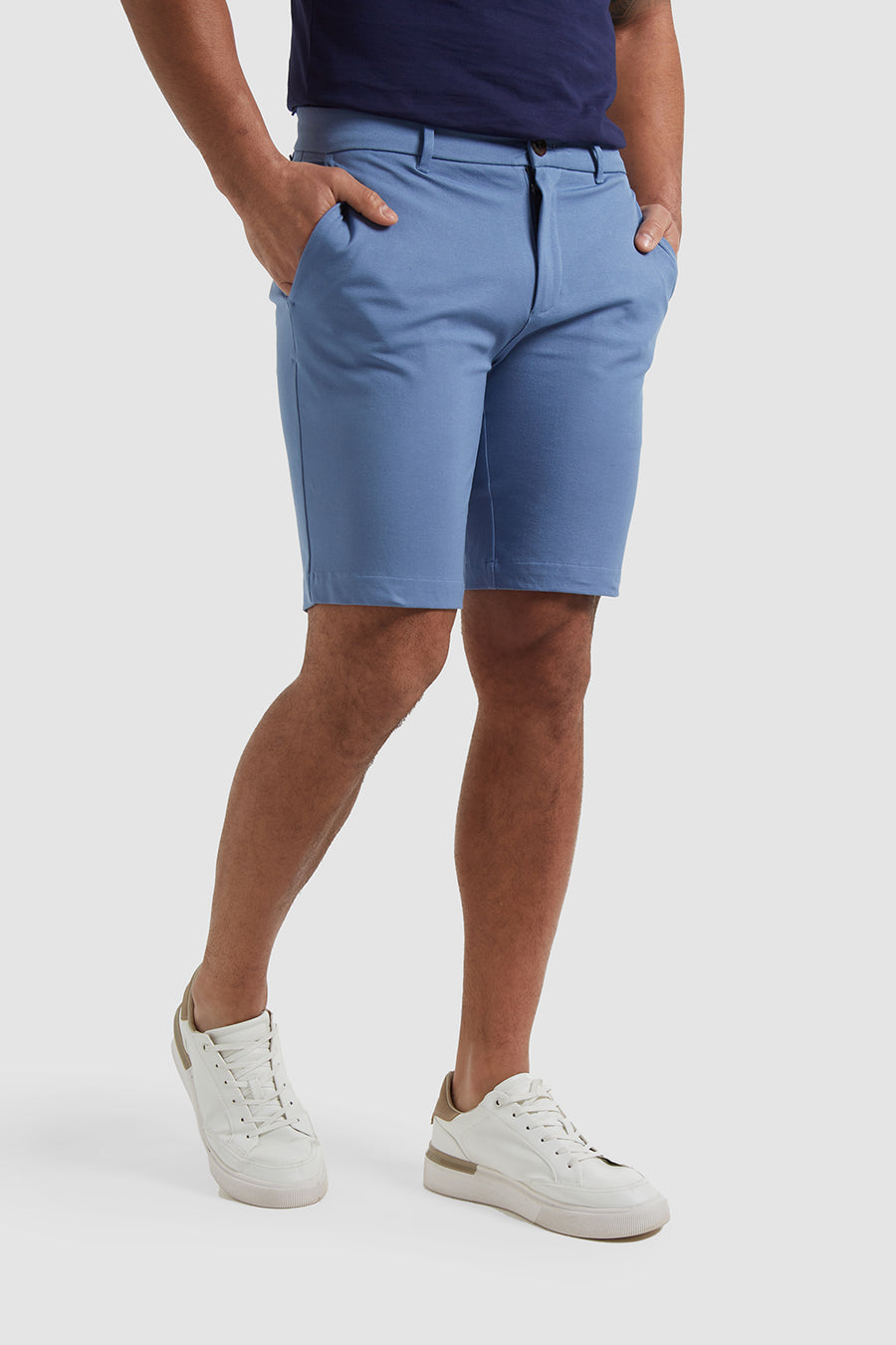 Athletic Fit Chino Shorts in Navy TAILORED - USA - ATHLETE