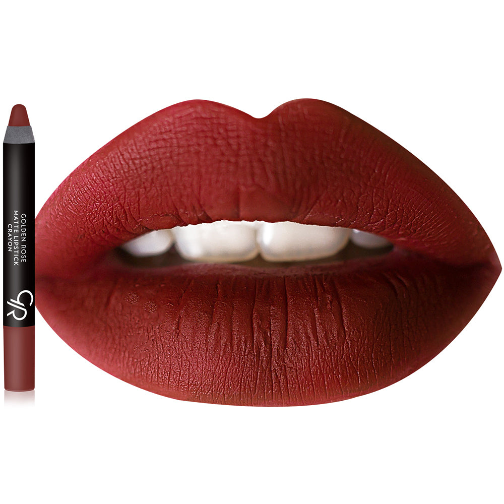 Amazoncom Golden Rose Matte Lipstick Crayon 05 Shiraz Red Beauty